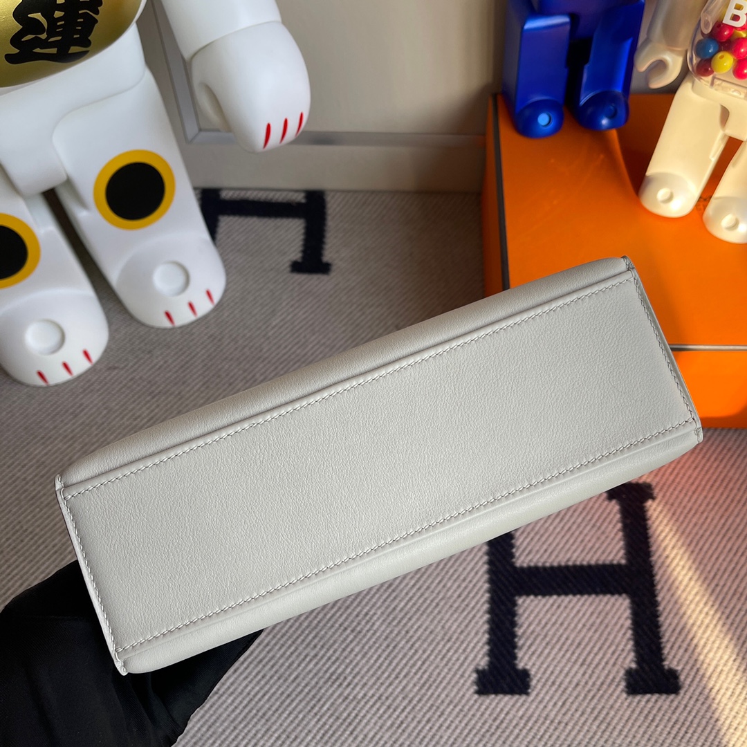 에르메스 미니 켈리백22 그리스펄 금장 스위프트